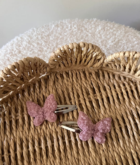 Speldjes - Vlinders roze 2 stuks