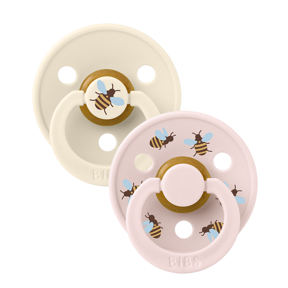BIBS Studio - Bumblebee 2-pack - Ivory/Pink