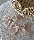 Alligator speld - Strikjes ribstof 2 stuks