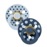 BIBS Studio - Polka -  2-pack - Baby Blue/Steel Blue