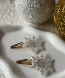 Speldjes - Sneeuwvlokje wit 2 stuks