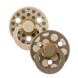 BIBS Studio - Polka -  2-pack - Vanilla/Dark Oak