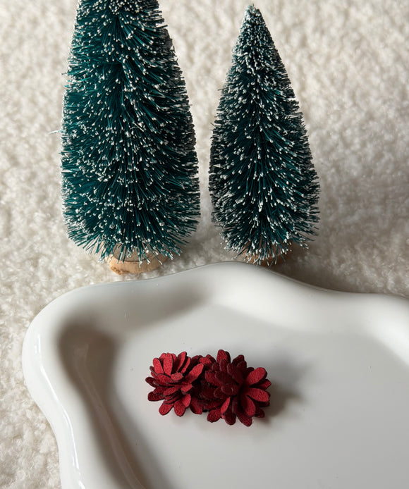 Anti slip - Bloemetjes bordeauxrood