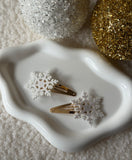 Speldjes - Sneeuwvlokje wit 2 stuks