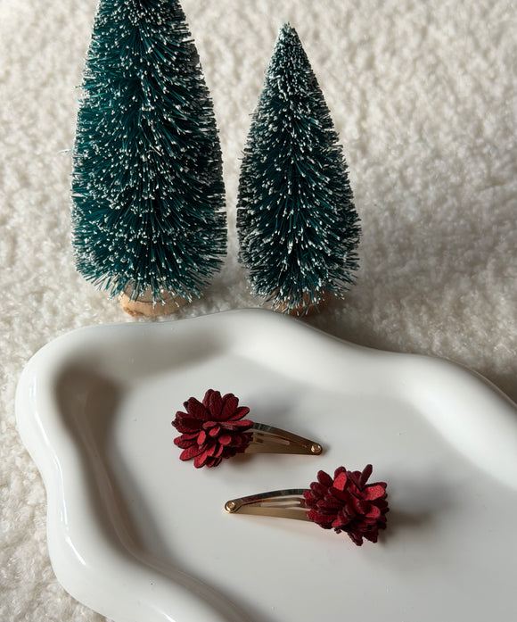 Speldjes - Bloemetjes rood 2 stuks